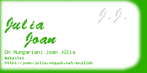 julia joan business card